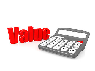 Image showing Value with calculator