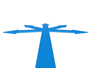 Image showing Blue road junction