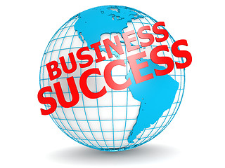 Image showing Business success with globe