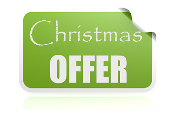 Image showing Christmas offer green sticker