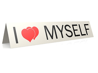 Image showing I love myself