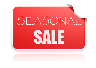 Image showing Seasonal sale red sticker