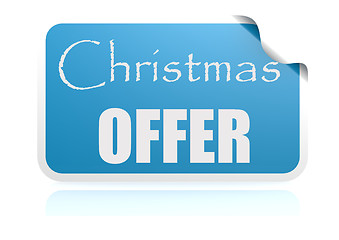 Image showing Christmas offer blue sticker