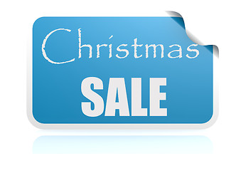 Image showing Christmas sale blue sticker