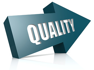 Image showing Quality blue arrow