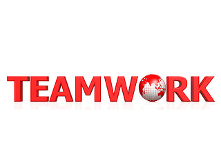 Image showing Teamwork globe
