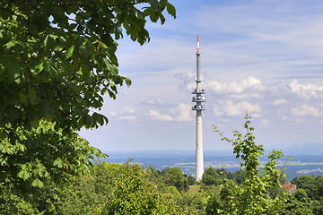 Image showing Landscape Broadcasting Tower