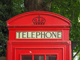 Image showing Red phone box in London