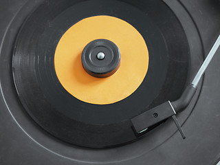 Image showing Vinyl record on turntable