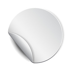 Image showing Blank, white round promotional sticker