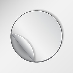 Image showing Blank, white round promotional sticker