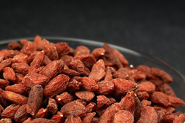 Image showing Dried goji berries on the table.