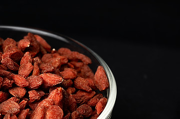 Image showing Dried goji berries on the table.