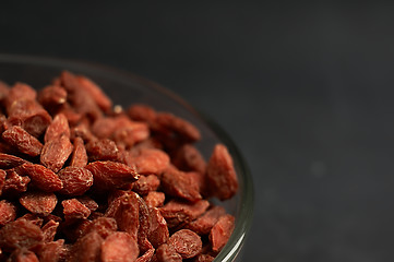 Image showing Dried goji berries on the table.