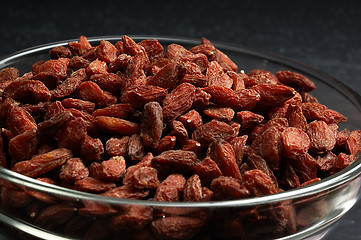 Image showing Dried goji berries on the table.