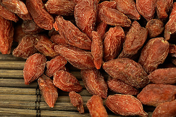 Image showing Dried goji berries on the table.