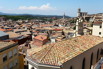 Image showing tiled roofs of the old town