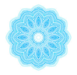 Image showing Abstract blue drawn pattern