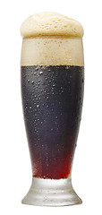 Image showing glass of dark beer