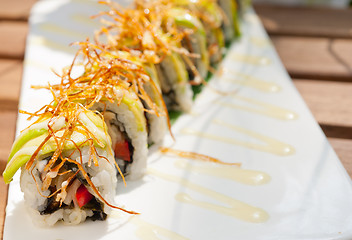 Image showing Japanese sushi rolls Maki Sushi 