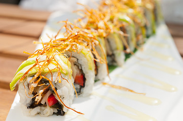 Image showing Japanese sushi rolls Maki Sushi 