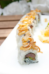 Image showing Japanese sushi rolls Maki Sushi 