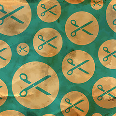 Image showing Scissors. Seamless pattern.