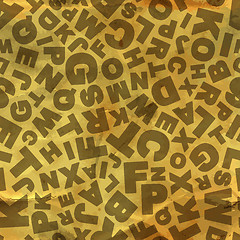 Image showing Letters. Seamless pattern.