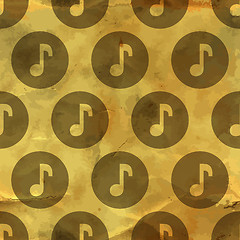 Image showing Music notes. Seamless pattern.