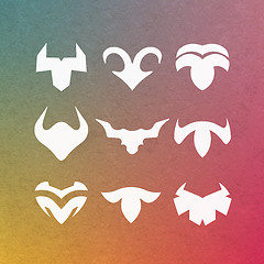 Image showing Vector illustration of animal icons silhouettes 