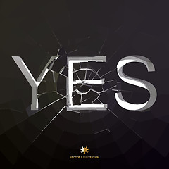 Image showing YES. Vector illustration. 