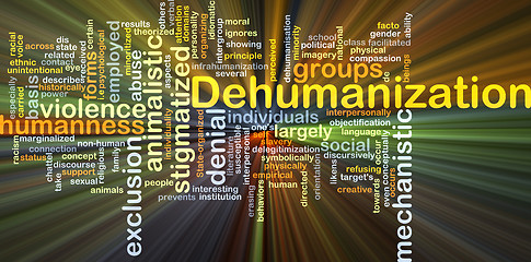 Image showing Dehumanization background concept glowing
