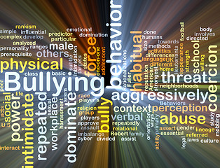 Image showing Bullying background concept glowing