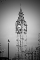 Image showing london big ben and historical old construction england  aged cit