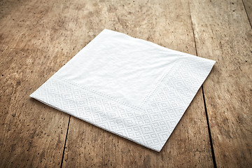 Image showing white paper napkin