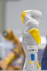 Image showing Robotic arm closeup photo