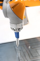 Image showing Robotic arm closeup photo