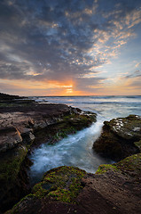 Image showing Beautiful coastal sunrise