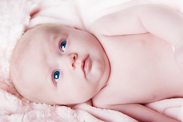 Image showing blue eyed newborn