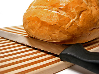 Image showing Bread and knife