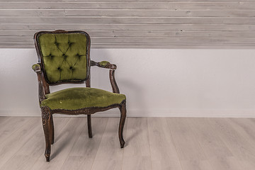 Image showing Green chair in victorian design