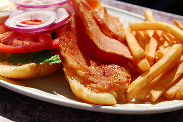 Image showing Back bacon dinner