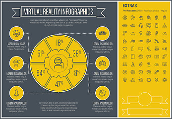 Image showing Virtual Reality Line Design Infographic Template