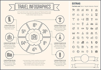 Image showing Travel Line Design Infographic Template