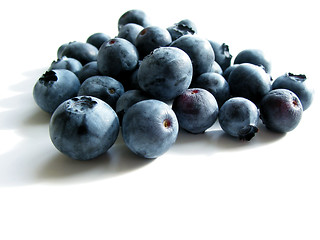 Image showing Blueberries on white