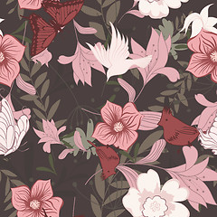 Image showing Seamless floral pattern