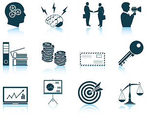 Image showing Set of business icons