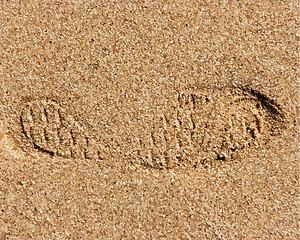 Image showing Sand texture with footprint