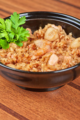 Image showing Shrimps risotto