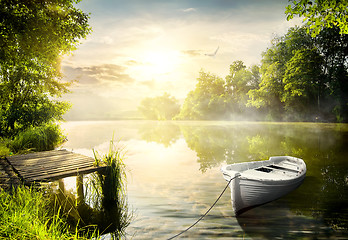 Image showing Boat on the bank